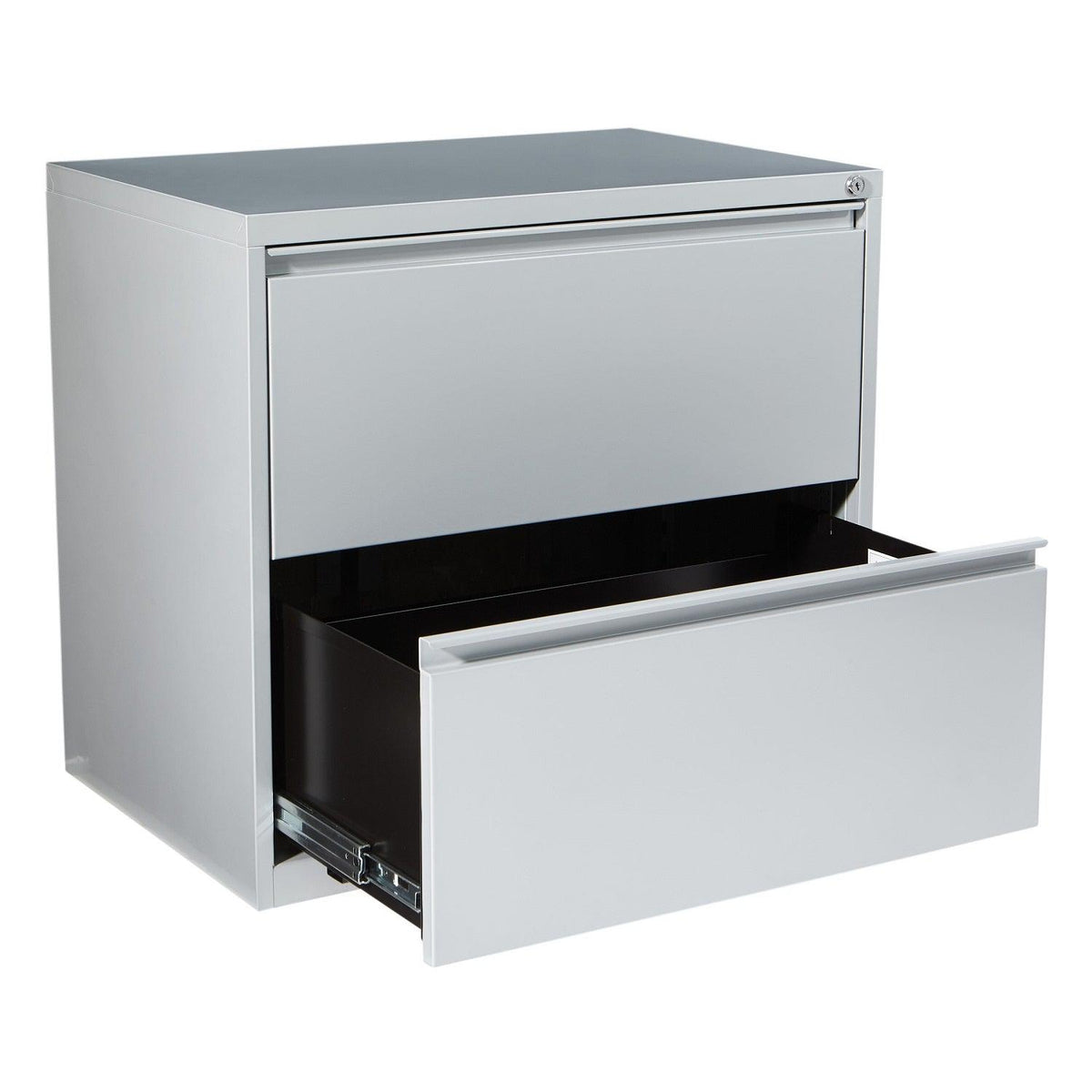 Heavy-Duty Metal Lateral File, 30" Wide, 2 Drawers