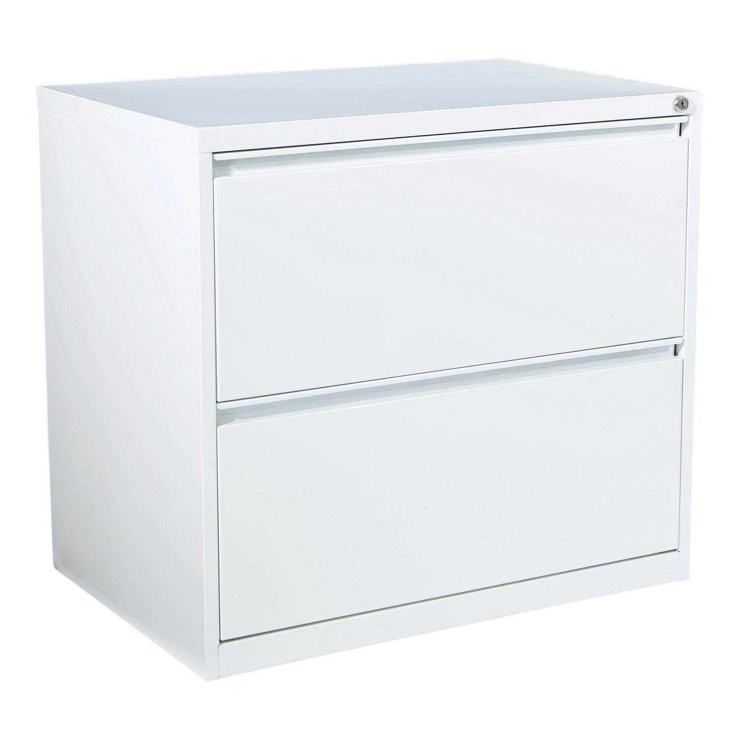 Heavy-Duty Metal Lateral File, 30" Wide, 2 Drawers