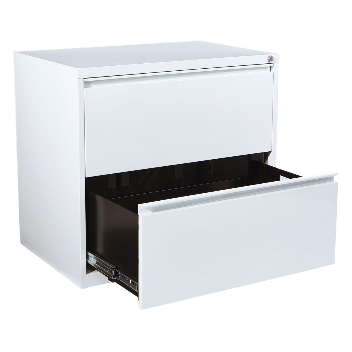 Heavy-Duty Metal Lateral File, 30" Wide, 2 Drawers