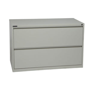 Heavy-Duty Metal Lateral File, 42" Wide, 2 Drawers