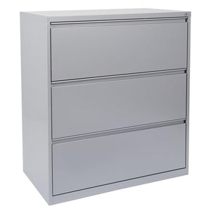 Heavy-Duty Metal Lateral File, 36" Wide, 3 Drawers