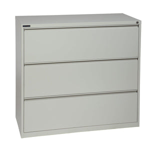 Heavy-Duty Metal Lateral File, 42" Wide, 3 Drawers