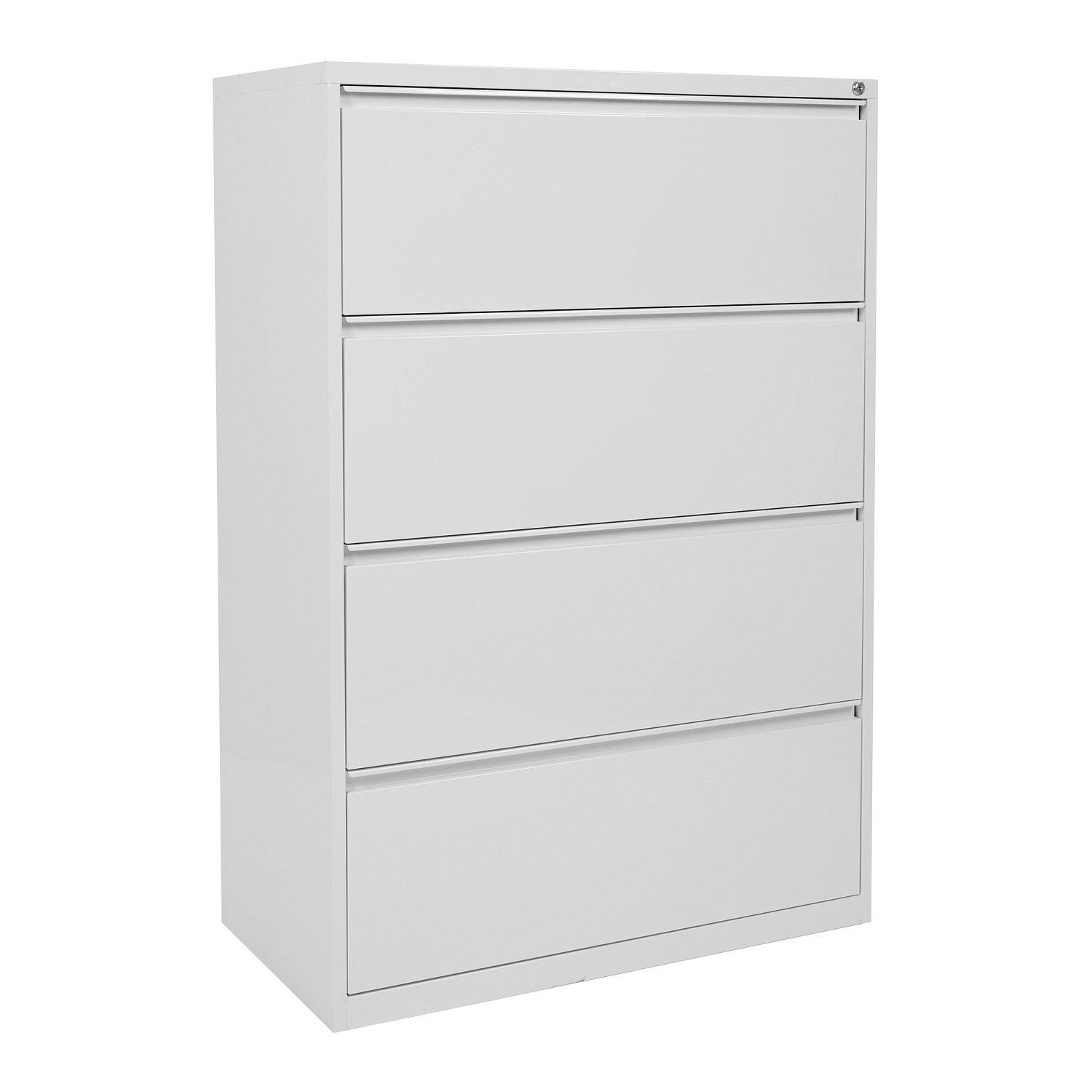 Heavy-Duty Metal Lateral File, 36" Wide, 4 Drawers