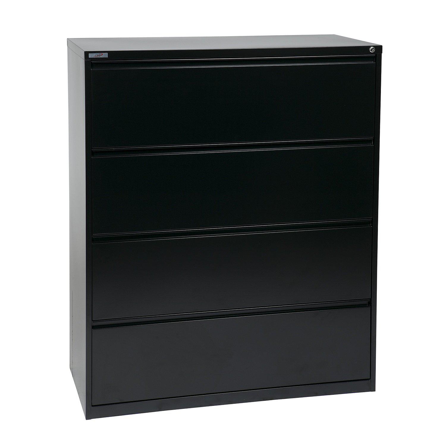 Heavy-Duty Metal Lateral File, 42" Wide, 4 Drawers