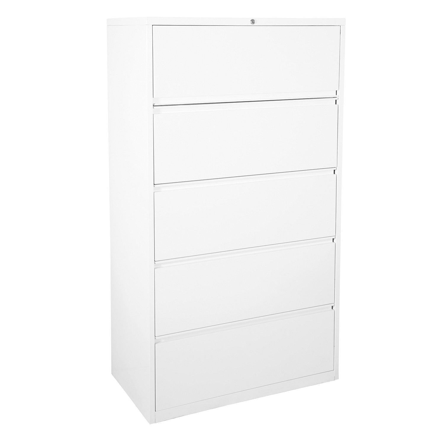 Heavy-Duty Metal Lateral File, 36" Wide, 5 Drawers