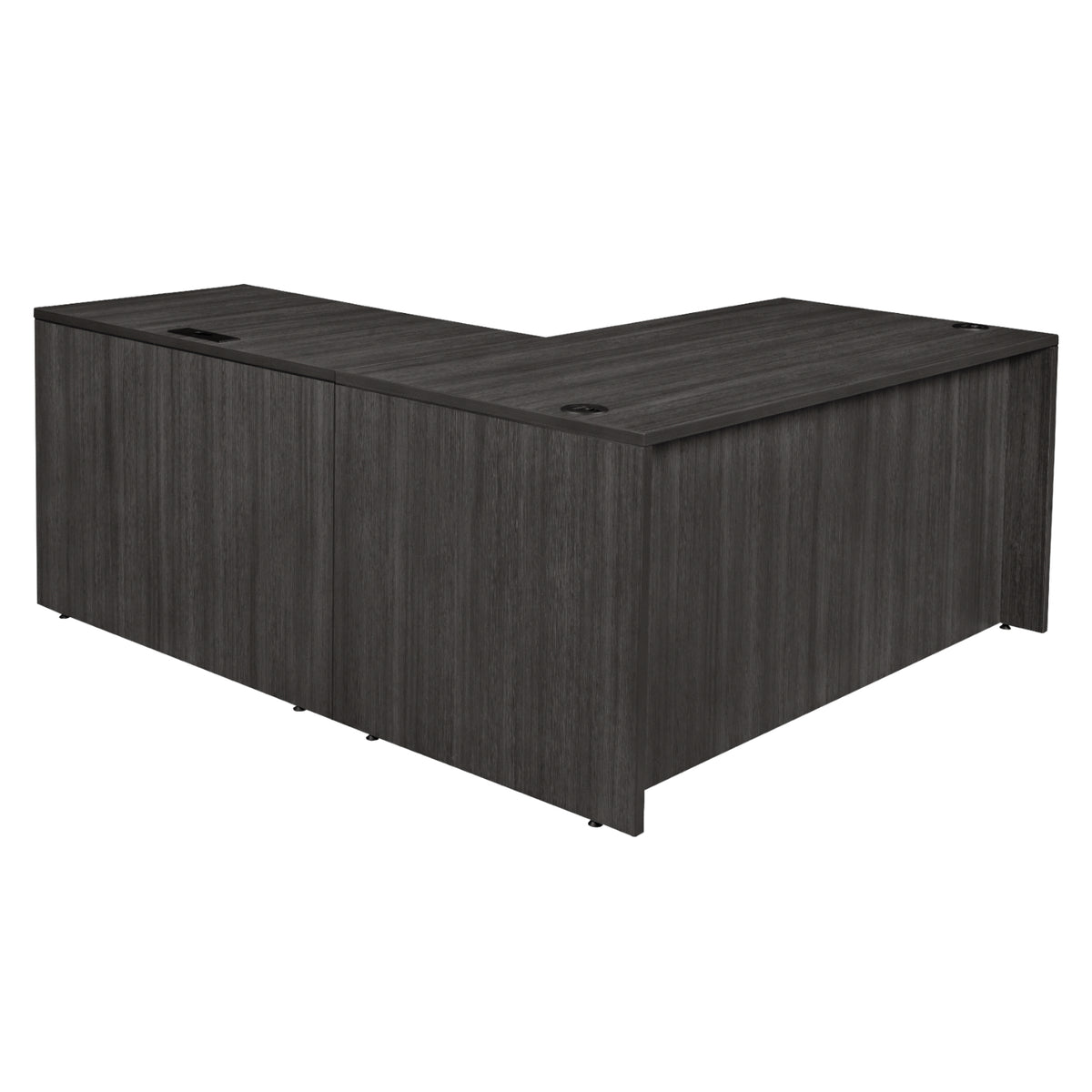 Legacy Collection 66" Double Pedestal L-Desk with 35" Return