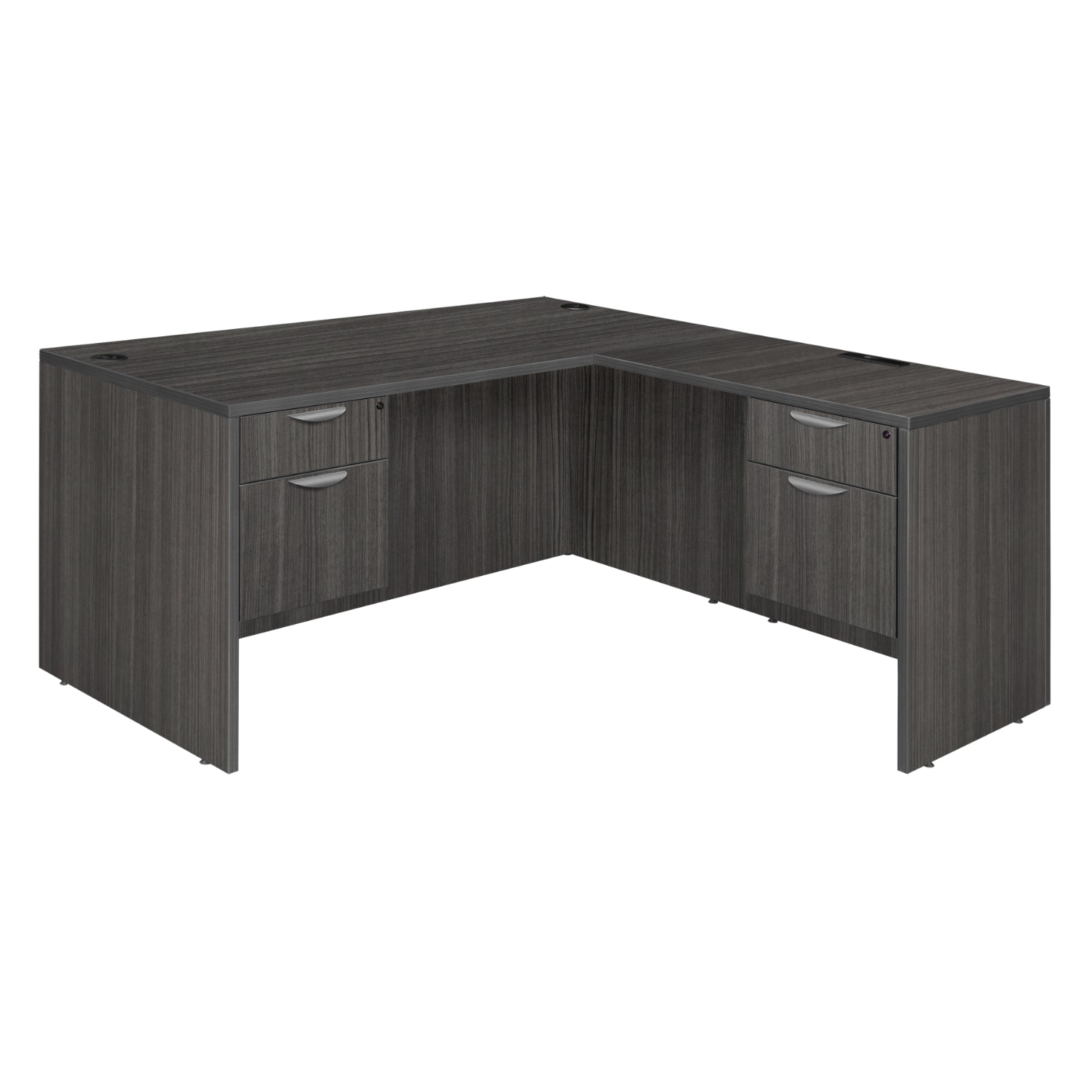 Legacy Collection 71" Double Pedestal L-Desk with 35" Return