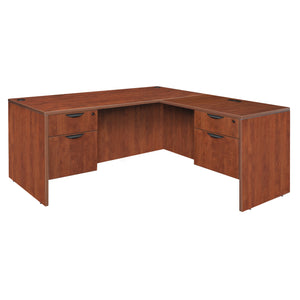 Legacy Collection 71" Double Pedestal L-Desk with 35" Return