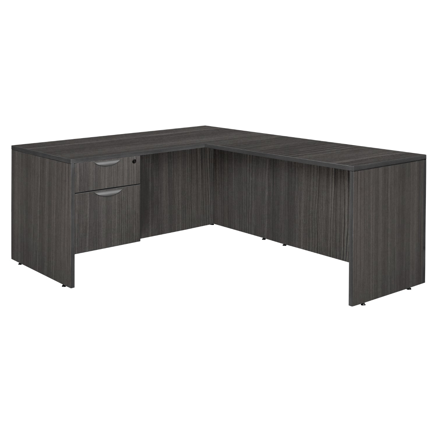 Legacy Collection 60" Single Pedestal L-Desk with 47" Return