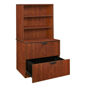 Legacy Collection Lateral File with Open Hutch
