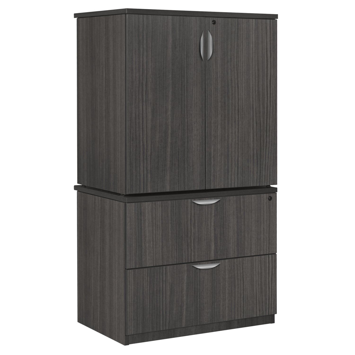 Legacy Collection Lateral File with Stackable Storage Cabinet