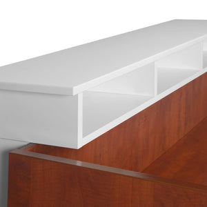 Legacy Collection Double Box/File Pedestal Reception Desk with White Transaction Top