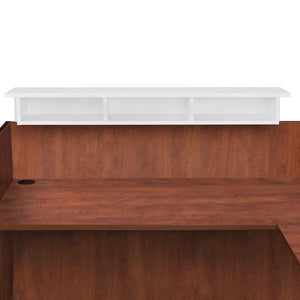 Legacy Collection Double Full Pedestal Reception Desk with White Transaction Top