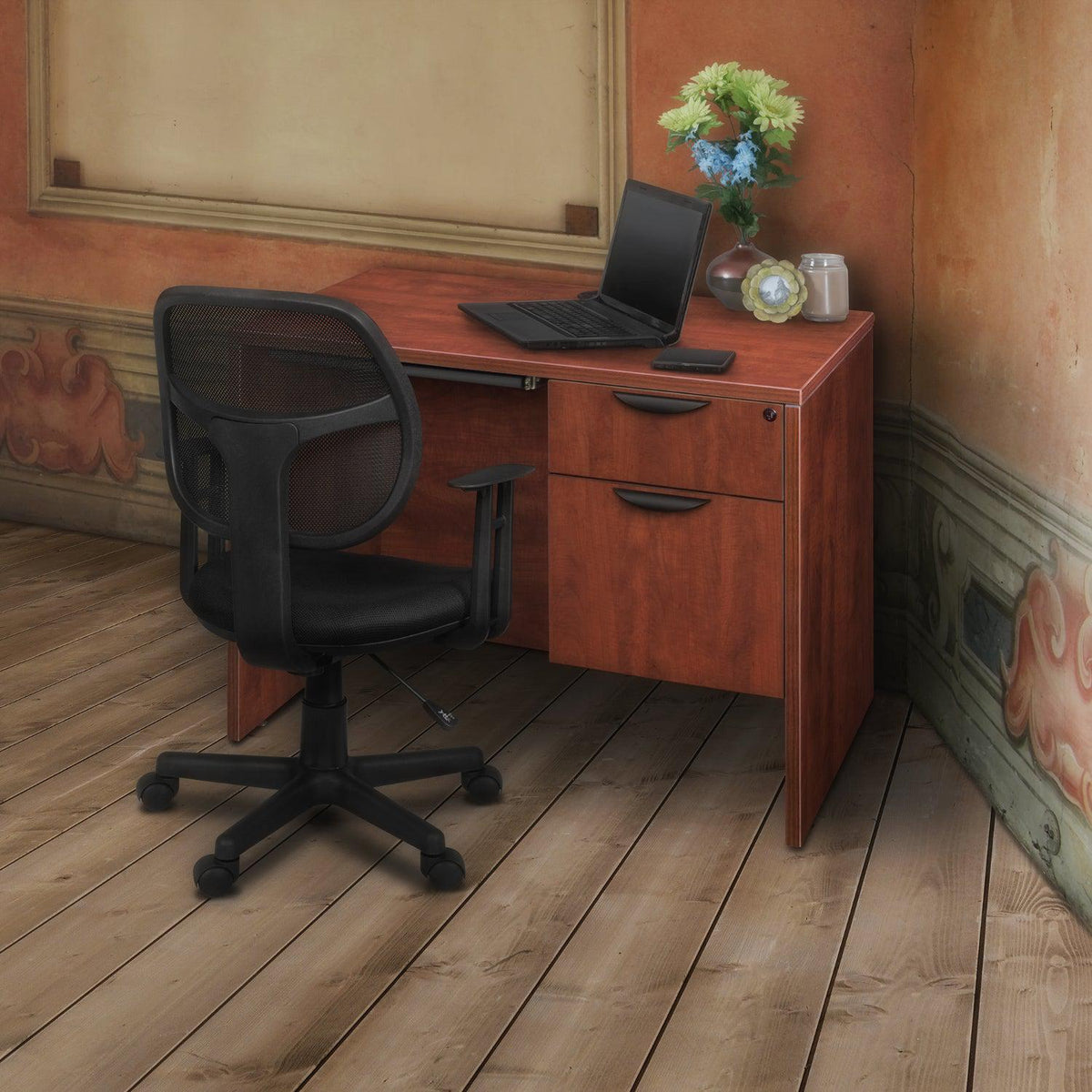 Legacy Collection 42" Single Pedestal Desk with Pencil Drawer