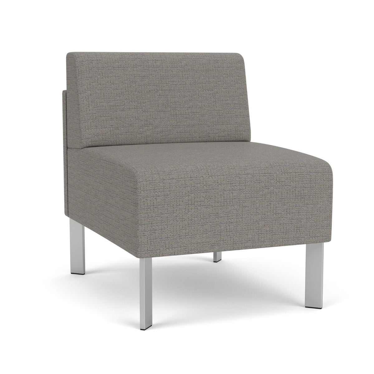 Luxe Collection Reception Seating, Armless Guest Chair, Designer Fabric Upholstery, FREE SHIPPING