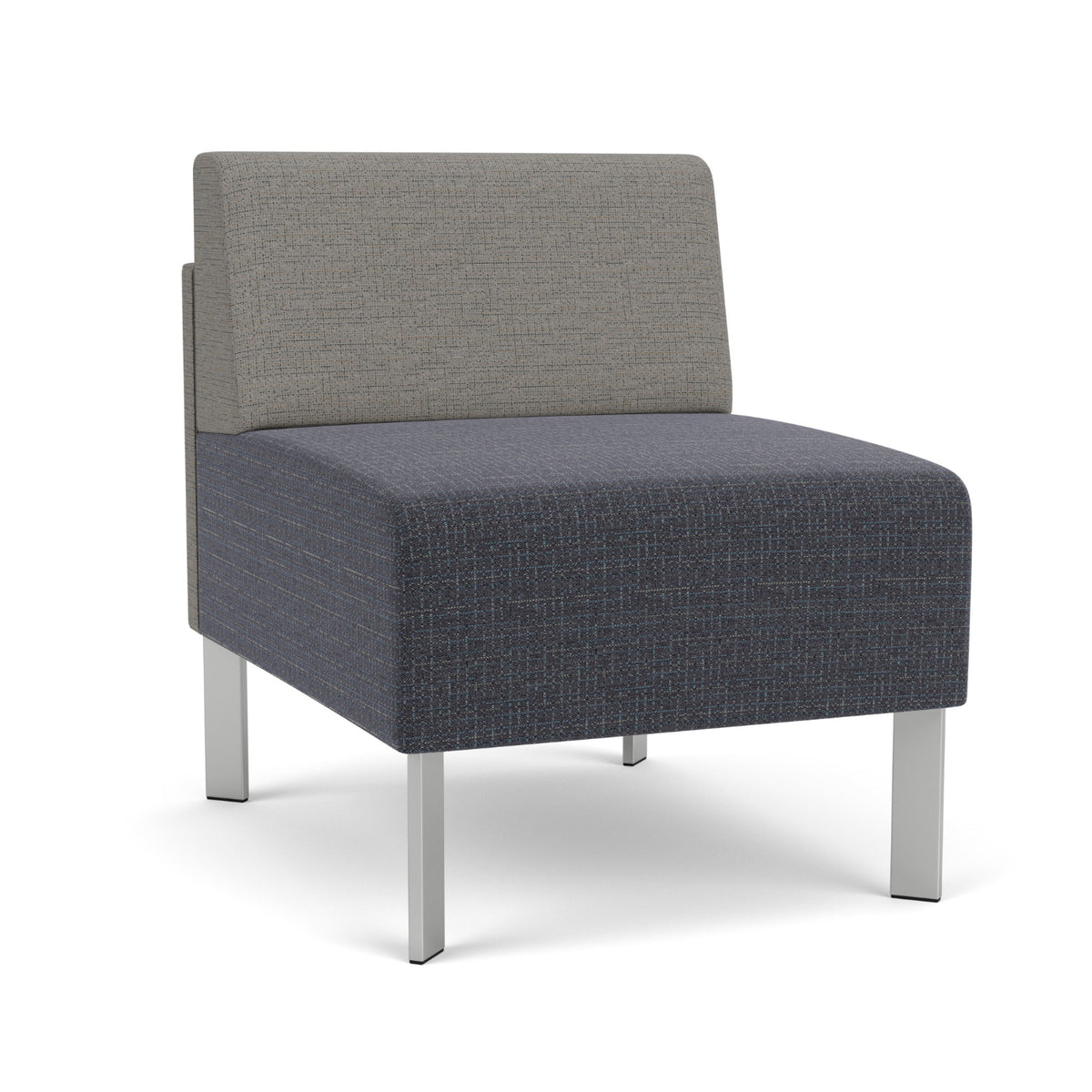 Luxe Collection Reception Seating, Armless Guest Chair, Designer Fabric Upholstery, FREE SHIPPING