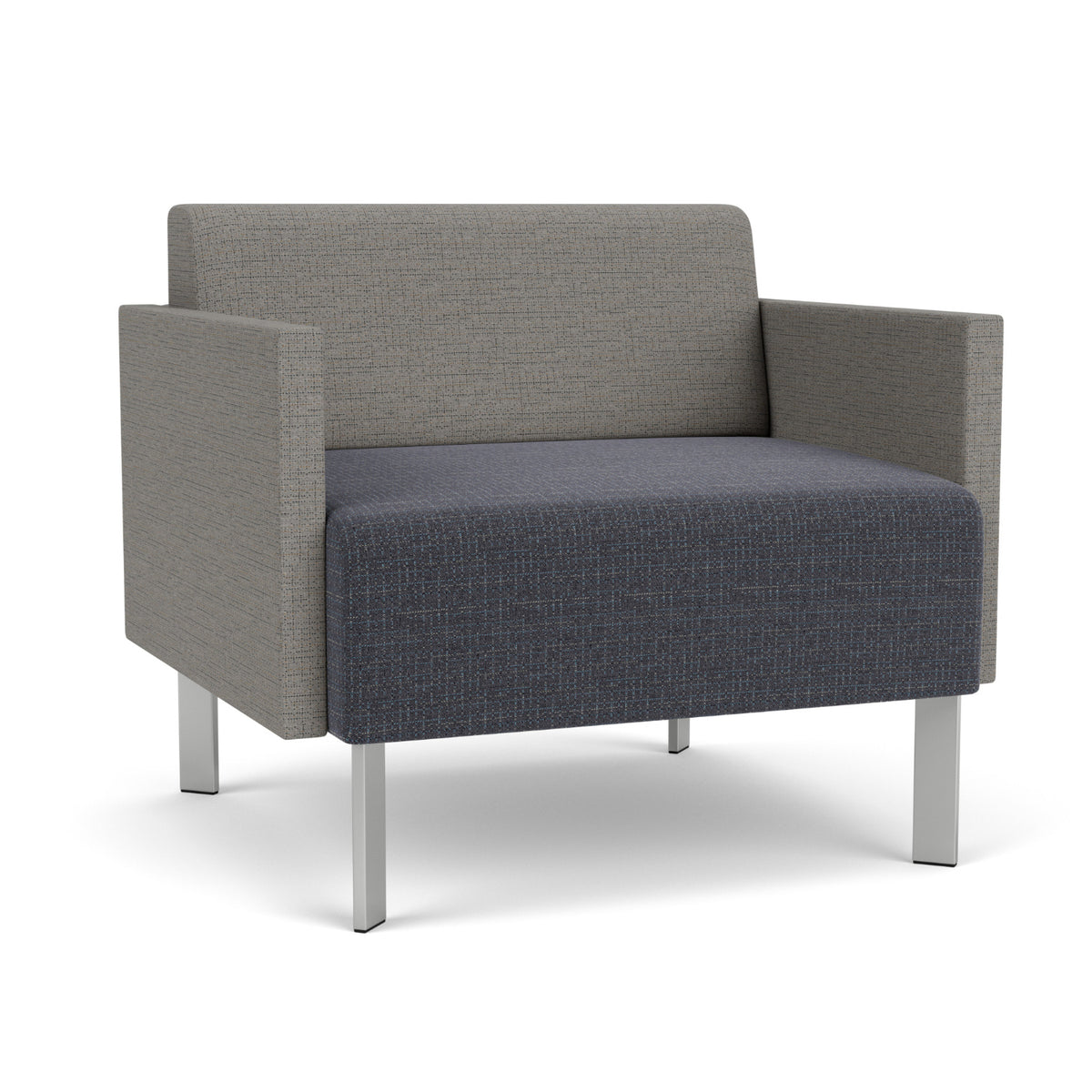 Luxe Collection Reception Seating, Bariatric Chair, 750 LB. Capacity, Designer Fabric Upholstery, FREE SHIPPING