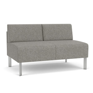 Luxe Collection Reception Seating, Armless Loveseat, Standard Fabric Upholstery, FREE SHIPPING