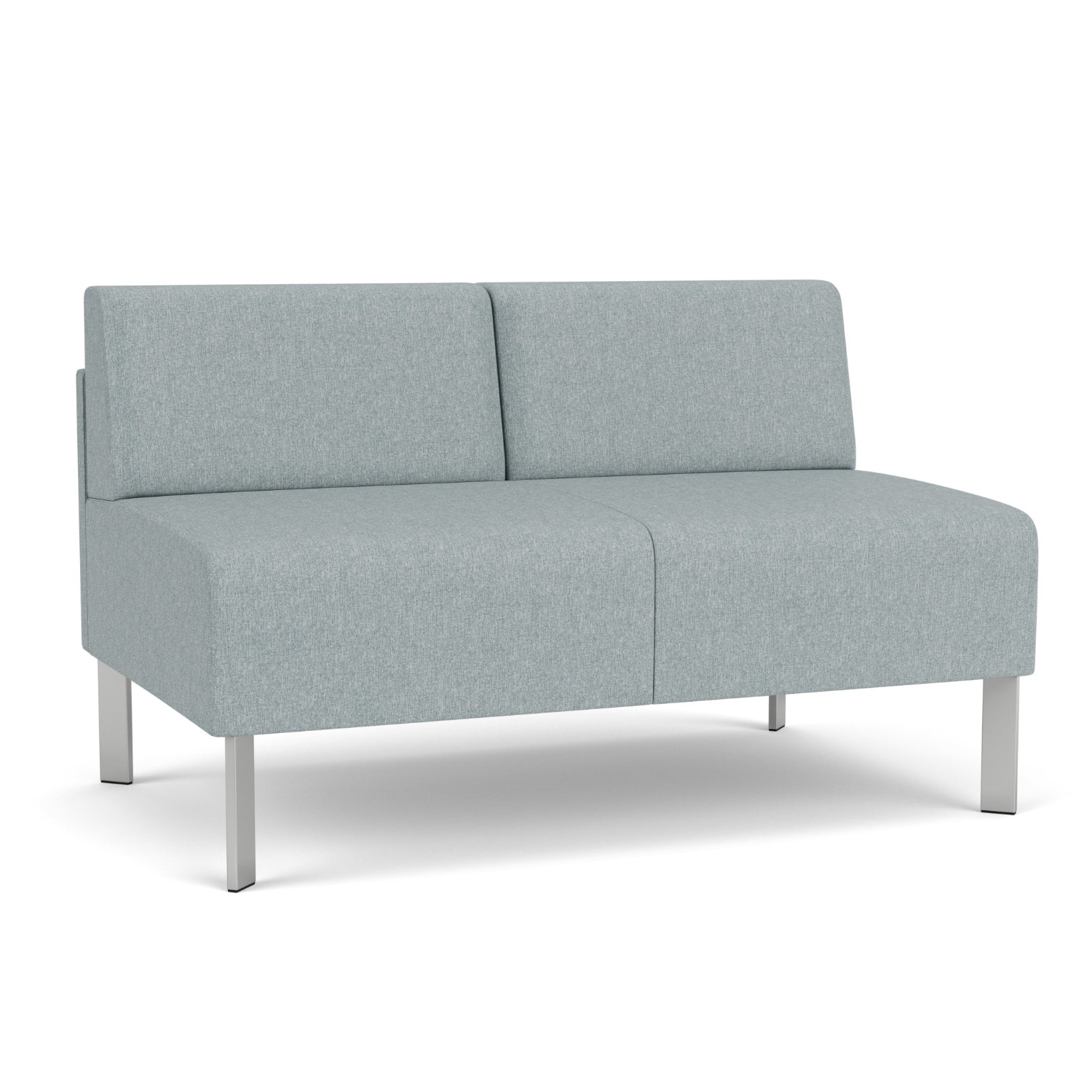 Luxe Collection Reception Seating, Armless Loveseat, Healthcare Vinyl Upholstery, FREE SHIPPING