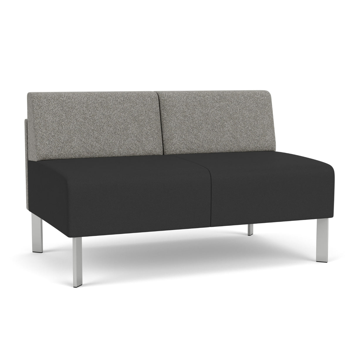 Luxe Collection Reception Seating, Armless Loveseat, Standard Fabric Upholstery, FREE SHIPPING