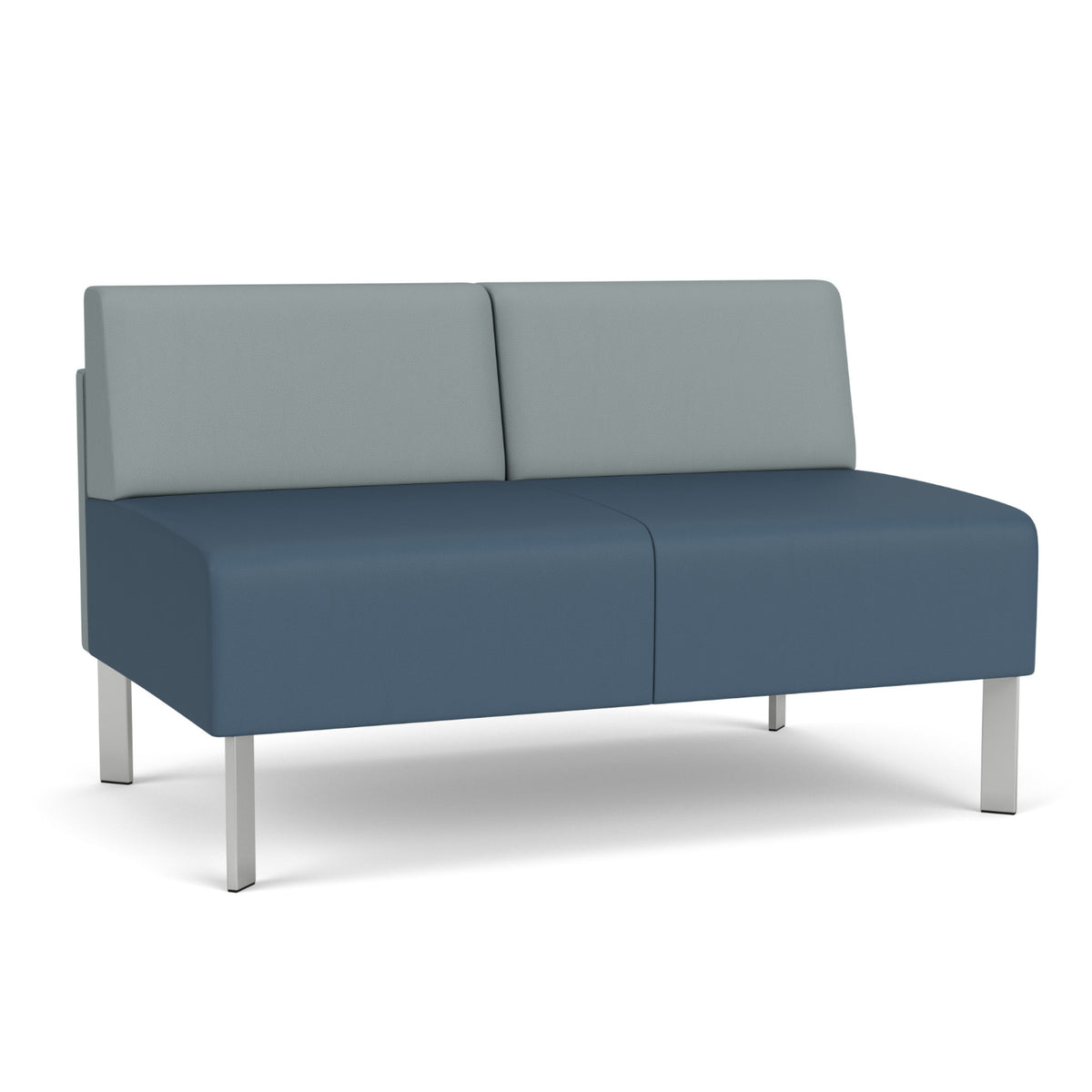 Luxe Collection Reception Seating, Armless Loveseat, Standard Vinyl Upholstery, FREE SHIPPING