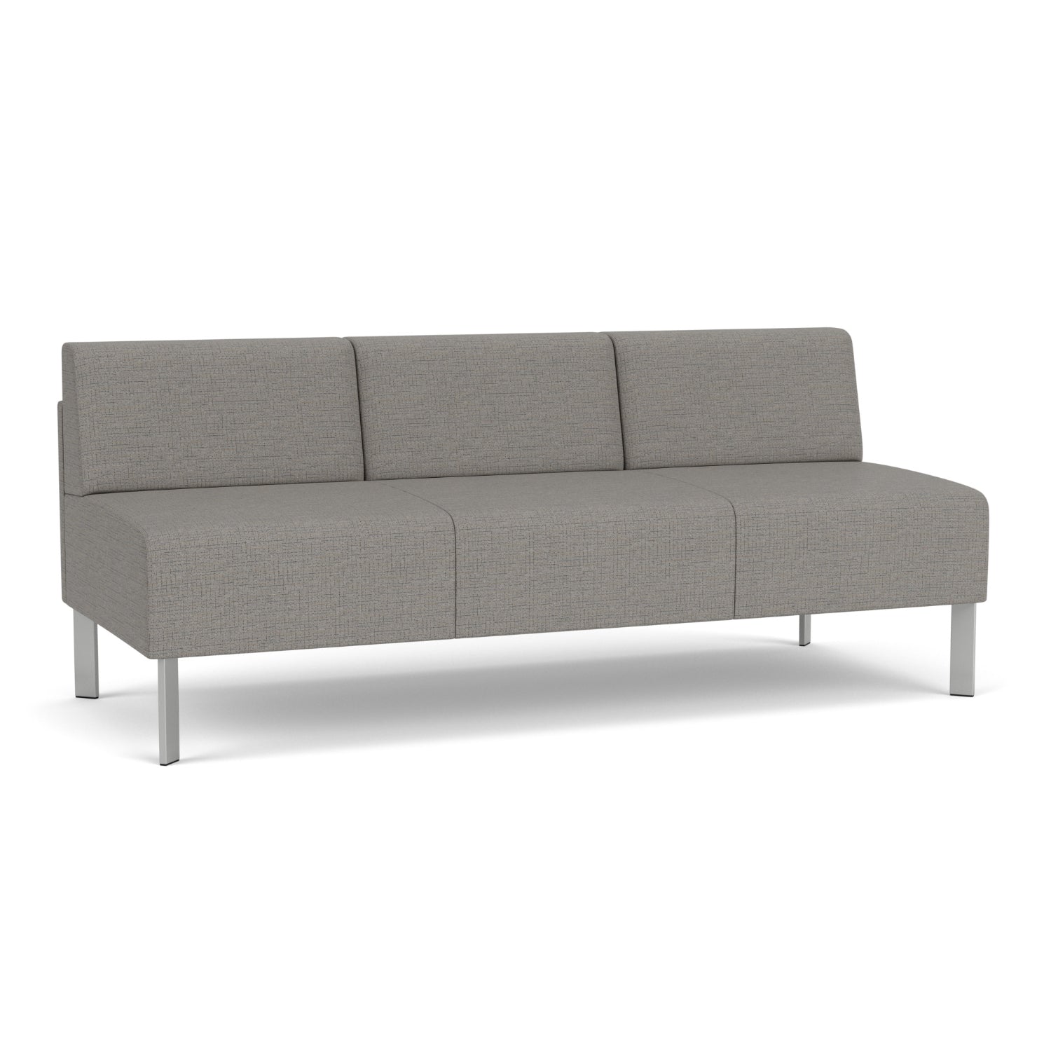 Luxe Collection Reception Seating, Armless Sofa, Designer Fabric Upholstery, FREE SHIPPING