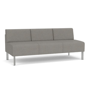 Luxe Collection Reception Seating, Armless Sofa, Designer Fabric Upholstery, FREE SHIPPING