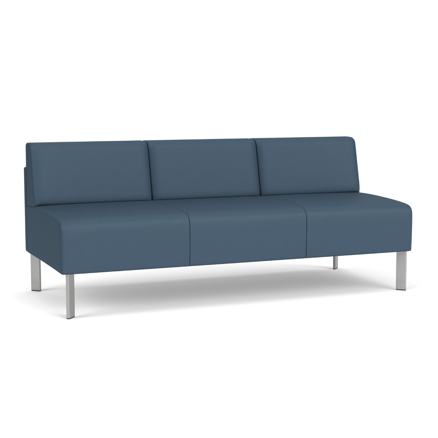 Luxe Collection Reception Seating, Armless Sofa, Standard Vinyl Upholstery, FREE SHIPPING
