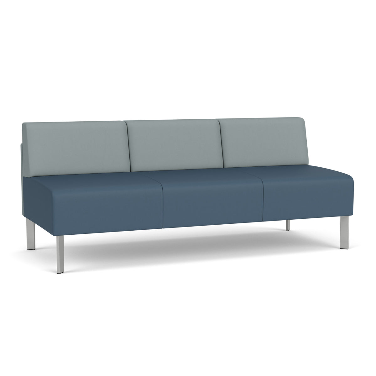 Luxe Collection Reception Seating, Armless Sofa, Standard Vinyl Upholstery, FREE SHIPPING