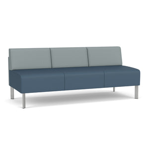 Luxe Collection Reception Seating, Armless Sofa, Standard Vinyl Upholstery, FREE SHIPPING