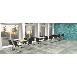 Cluster Swivel Booth, 24" x 48", Dry-Erase Whiteboard Top