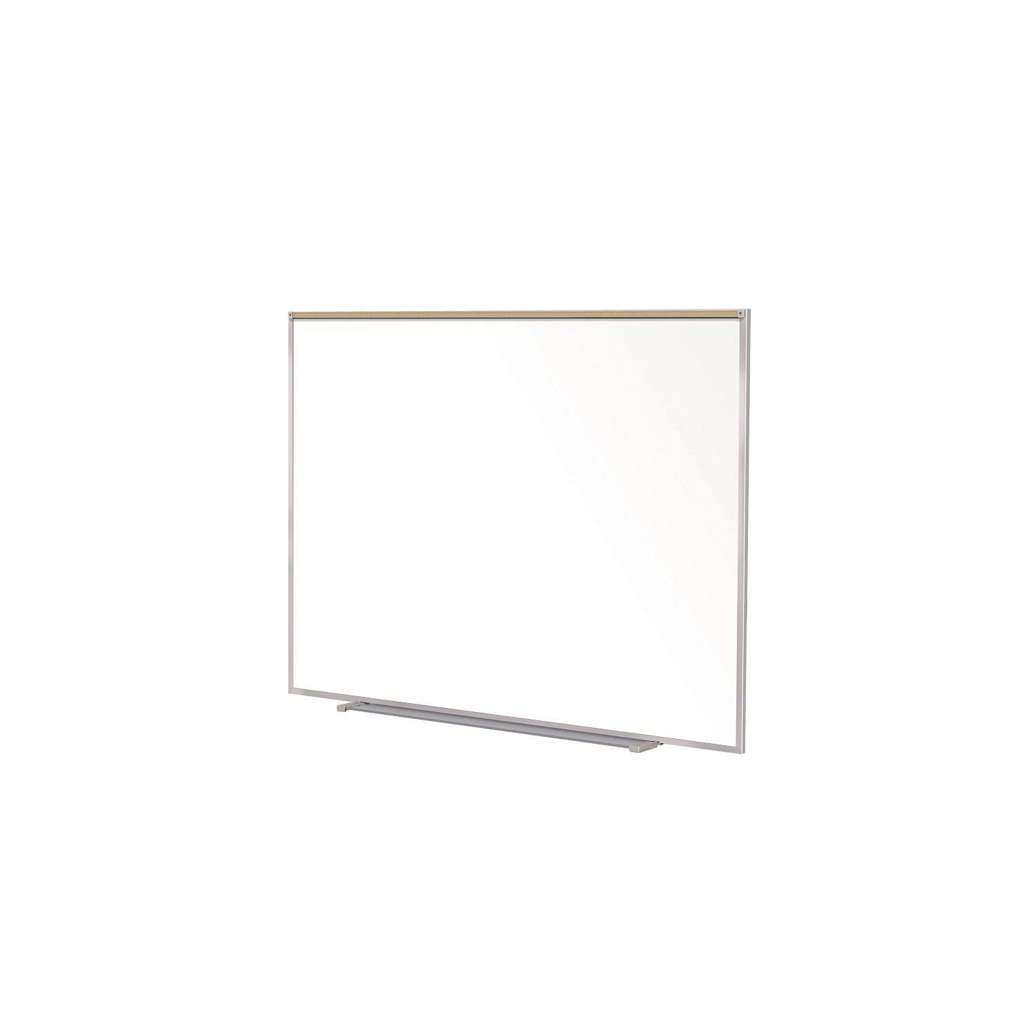Proma 5' High Magnetic Porcelain Projection Whiteboard/Markerboard with Maprail, 5' H x 6' W