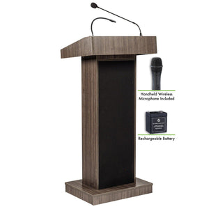 Orator Sound Lectern and Rechargeable Battery with Wireless Handheld Mic