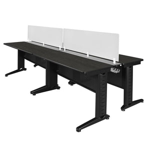 Fusion 96" x 58" Double Benching System with Privacy Panel