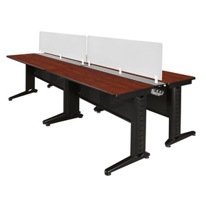 Fusion 96" x 58" Double Benching System with Privacy Panel