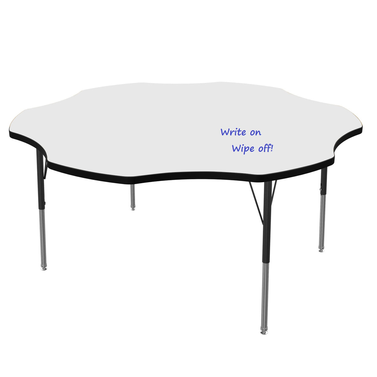 MG Series Adjustable Height Activity Table with Dry Erase Laminate Markerboard Top, 60" Flower