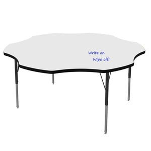 MG Series Adjustable Height Activity Table with White Dry Erase Markerboard Top, 60" Flower