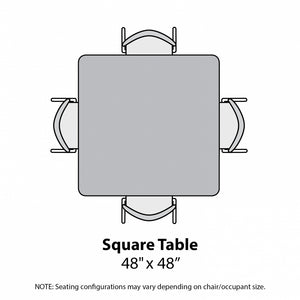MG Series Adjustable Height Activity Table with White Dry Erase Markerboard Top, 48" x 48" Square