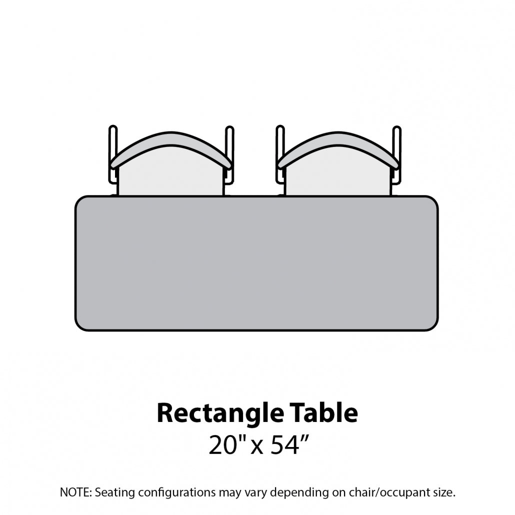 MG Series Adjustable Height Activity Table, 20" x 54" Rectangle