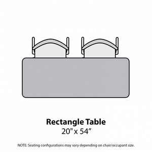 MG Series Adjustable Height Activity Table, 20" x 54" Rectangle