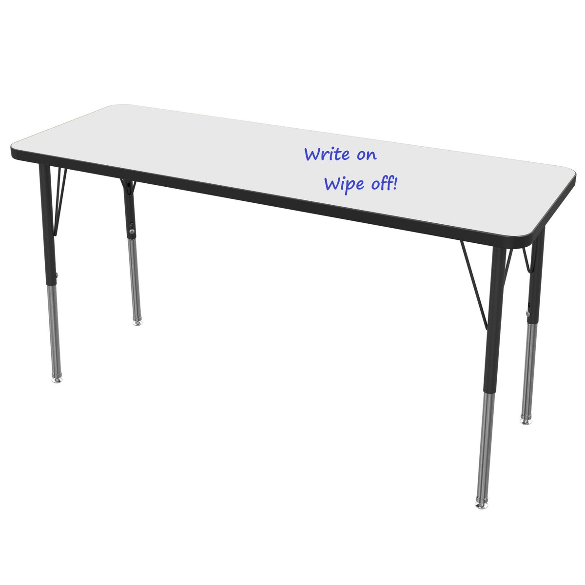 MG Series Adjustable Height Activity Table with Dry Erase Laminate Markerboard Top, 20" x 54"  Rectangle