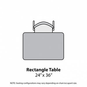 MG Series Adjustable Height Activity Table, 24" x 36" Rectangle