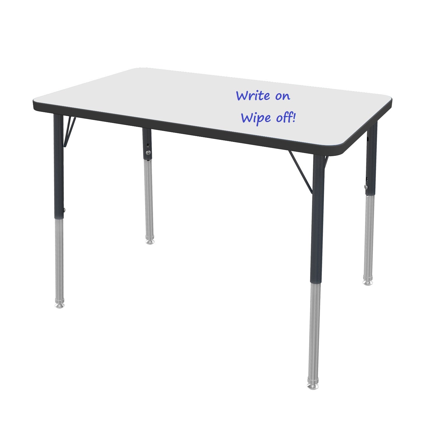 MG Series Adjustable Height Activity Table with White Dry Erase Markerboard Top, 24" x 36" Rectangle