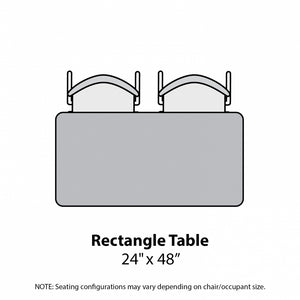 MG Series Adjustable Height Activity Table, 24" x 48" Rectangle