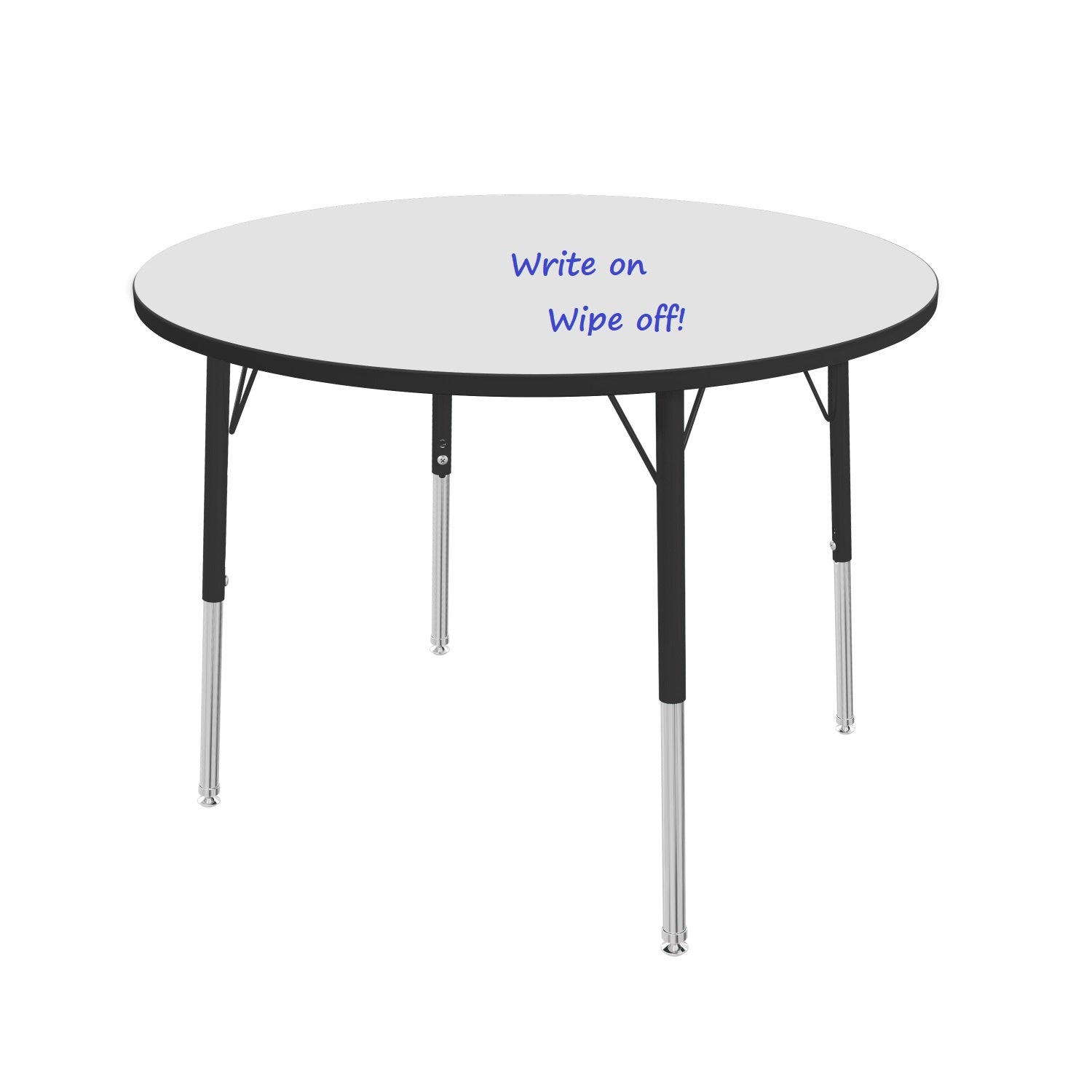 MG Series Adjustable Height Activity Table with White Dry Erase Markerboard Top, 36" Round