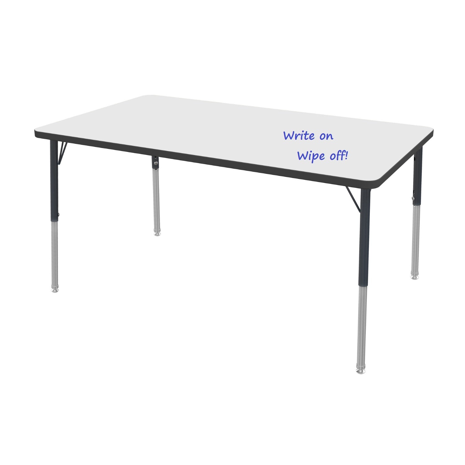 MG Series Adjustable Height Activity Table with White Dry Erase Markerboard Top, 36" x 72" Rectangle