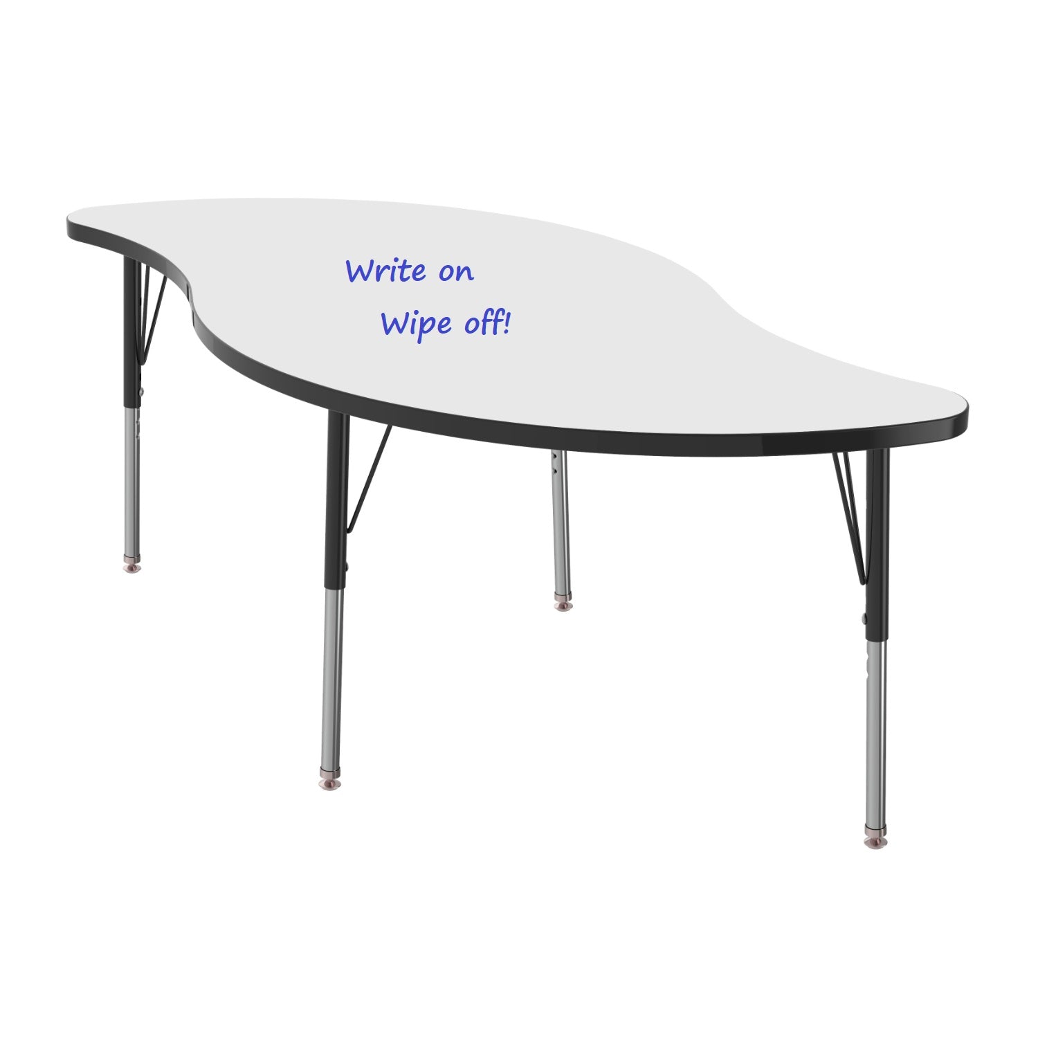 MG Series Adjustable Height Activity Table with White Dry Erase Markerboard Top, 30" x 60" Veer