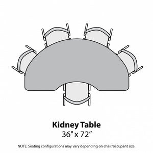 MG Series Adjustable Height Activity Table, 36" x 72" Kidney