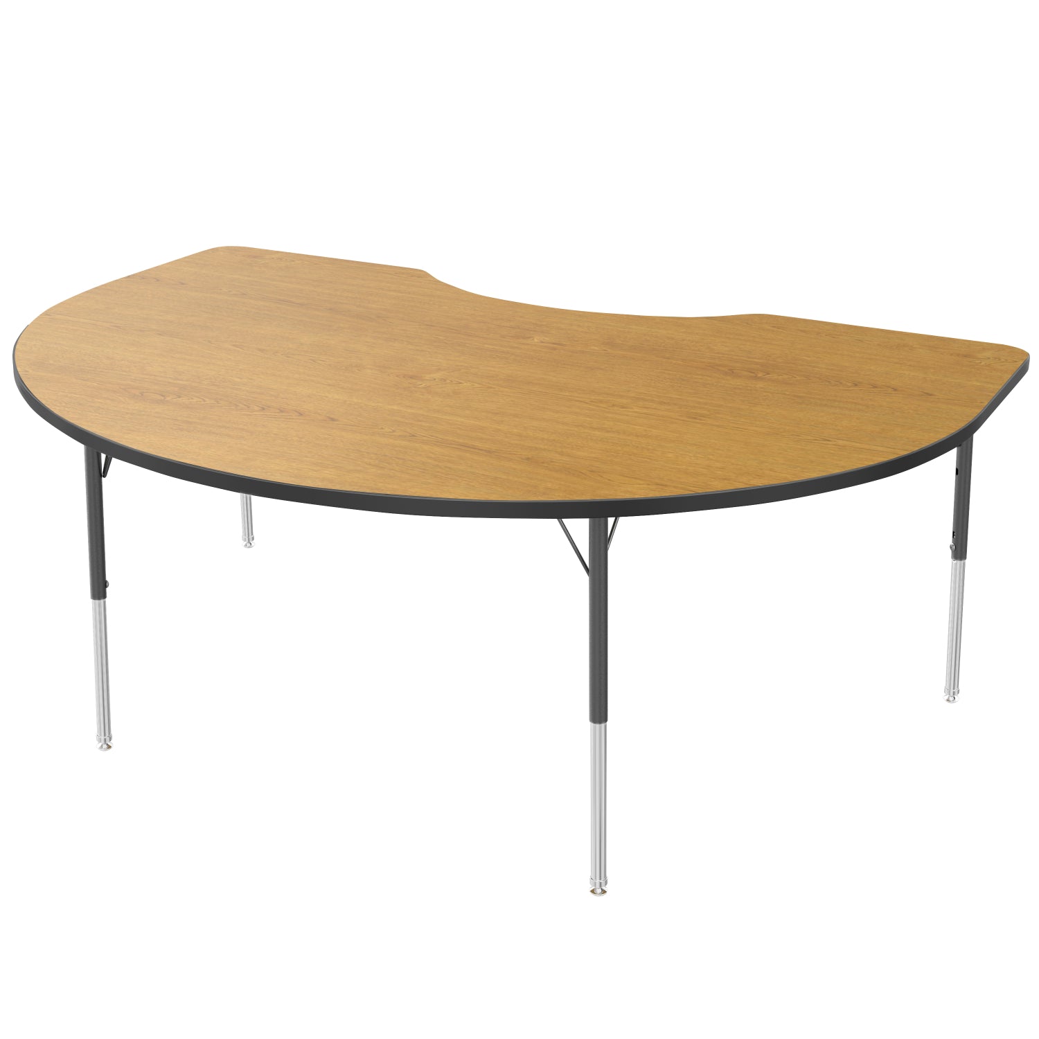 MG Series Adjustable Height Activity Table, 48" x 72" Kidney