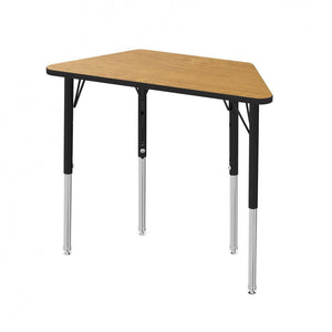 MG Series Adjustable Height Activity Table, 24" x 48" Trapezoid